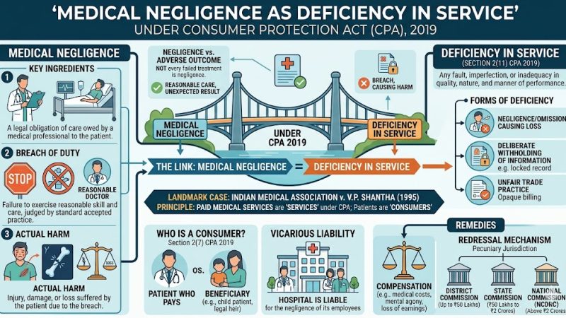 Medical Negligence as Deficiency in Service Under Consumer Protection Act 2019